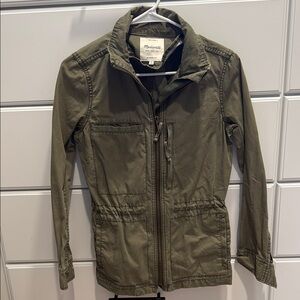Olive Green Zip-Up Jacket